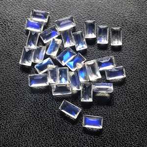 2.50X5mm Baguette Arco Iris Natural Piedra lunar Venta al por mayor Precio de fábrica Piedra preciosa suelta de alta calidad ARCO IRIS NATURAL Piedra lunar - Product Image 1