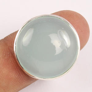 Bague en calcédoine Aqua fabriquée à la main en argent fin 925 en argent sterling pierre précieuse cadeaux de bohème bijoux pour son meilleur vendeur - Product Image 2