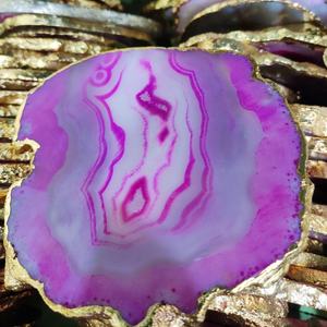 Posavasos de ágata Rosa Natural más vendido, venta al por mayor, piedras preciosas de cristal, decoración del hogar para meditación curativa, estilo Feng Shui - Product Image 4