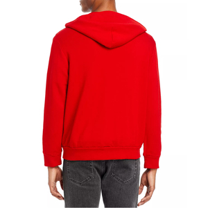 High quality wholesale new design Men's custom Red Color Zipper Pure cotton hoodies - Product Image 2