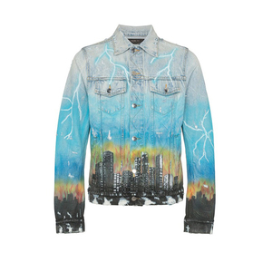 Chaqueta Casual de Mezclilla Clásica para Hombre, de Alta Calidad, con Diseño Desgastado, Ecológica, Transpirable, Reversible, Nuevo Diseño para Invierno, Venta al Por Mayor - Product Image 1