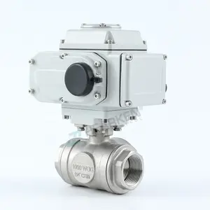 Écoutez Électrique Actionneur Vannes DN50/100/ 24V DC 110V 220V 240V 4-20ma 3 Voies Motorisée Actionneur Ball Valve