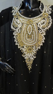 Vestido largo de diseño personalizado, caftán árabe marroquí, farasha, Dubái islámico, caftán farasha con cuentas a mano - Product Image 4