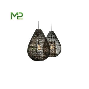 Venta al por mayor de Vietnam 100%, lámpara colgante de ratán de bambú ecológica, hermosa opción de iluminación, cubiertas de lámpara de diseño tejido - Product Image 3