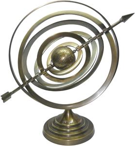 Vente chaude couleur or fer métal sculpture évider rotation décoratif monde globe Le meilleur article en aluminium de haute qualité - Product Image 3