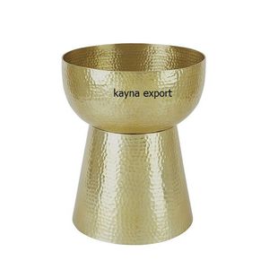 Jardinière décorative ronde en métal finition antique pour la maison et le jardin – Décoration de sol pour plantes – Jardinières en métal - Product Image 6