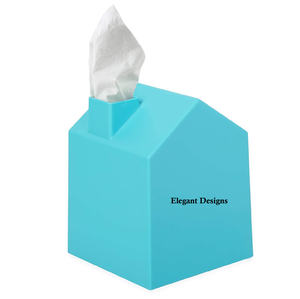 Boîte à mouchoirs en métal plaqué or faite à la main en forme de rectangle avec finition martelée fantaisie nouvelle couverture de boîte suspendue en gros - Product Image 2