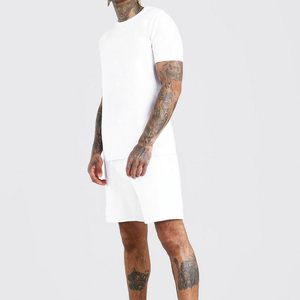 Ensemble d'été 100% survêtement et sweat-shirt en coton pour homme T-shirt et short en mélange de coton et polyester en tissu polaire - Product Image 2