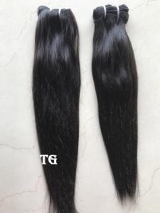 หนังกำพร้าดิบชาวเปรูชิดกัมพูชาธรรมชาติสีดำ24 "นิ้วตรงมนุษย์มัดผมผู้หญิงอินเดียขยายผู้ขาย - Product Image 5