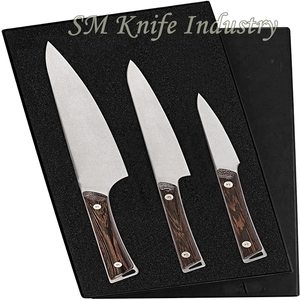 Custom Hand Made Damascus Kitchen Chef <b>Knife</b> DAMASCUS Steel Carbon Steel Sustainable Mix Color (smk2020) - Product Image 4