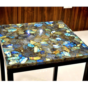 Losas Grandes de Labradorita Natural Pulida, Piedra Decorativa para Mesa, Proveedor Mayorista de Piedras Decorativas para Interiores - Product Image 1