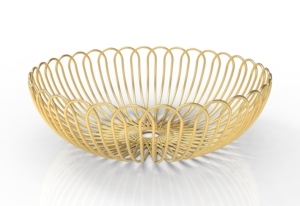 Bol à fruits rond en acier inoxydable de qualité supérieure, design élégant en maille, pour la décoration de la maison et de la cuisine - Product Image 5