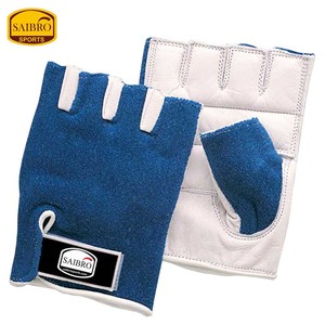 Gants de fitness à demi-doigts unisexes en cuir véritable et élasthanne avec poignées pour l'haltérophilie, le cyclisme et l'entraînement sportif. - Product Image 1