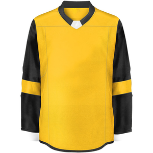 Maillot de hockey sur glace personnalisé, nouveau design, impression par sublimation intégrale, polyester/coton, col en V, vente en gros pour hommes - Product Image 1