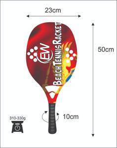 Raquettes de beach tennis sur mesure pour padel/spaddle - Fibre de carbone 320-340g Longueur 50cm avec logos et combinaisons de couleurs personnalisés - Product Image 3