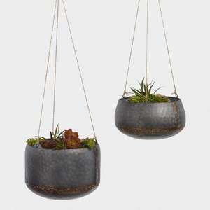 Panier de jardinière suspendu en métal pour décoration de jardin, support de plante en fil rond avec chaîne de haute qualité - Product Image 6