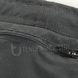 กางเกงขาสั้นผู้ชายสไตล์ใหม่สีดำล้วนเป็นมิตรกับสิ่งแวดล้อม - Product Image 4