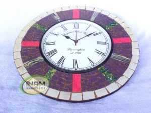 Reloj de pared analógico hecho a mano, moderno/de diseño, con mármol multicolor y diseño elegante por INAM HANDICRAFTS - Product Image 4
