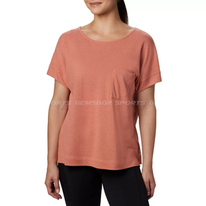 เสื้อยืดแขนสั้นผ้าฝ้ายออร์แกนิกมีกระเป๋าคาดหน้าอกเป็นมิตรต่อสิ่งแวดล้อม - Product Image 1