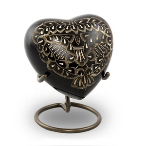 Best Selling High Quality Metallic Heart Shaped <b>Small</b> Keepsakes Cremation <b>Urn</b> <b>For</b> <b>Human</b> <b>Ashes</b>/Funeral Supplies - Product Image 2