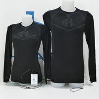 Chemise chauffante pour femme, hiver, rechargeable USB-C, respirante, toile fine, imperméable, avec logo - XS/S - Extérieur/Intérieur - Fabriquée en Italie