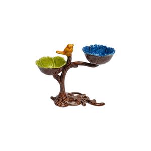 Serving <b>Bowl</b> Color Enamel Finishing Design <b>Metal</b> <b>Bowl</b> With Tray - Product Image 4