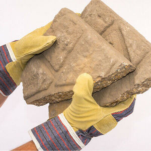 Venta al por mayor Guantes de trabajo de construcción recubiertos Seguridad industrial Protección de manos Anti-Corte Anti-Impacto Características Invierno Cuero dividido - Product Image 1