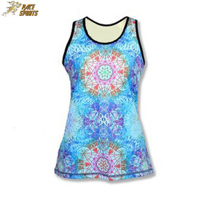 Fabricante de venta al por mayor 2024 nuevo diseño de algodón sin mangas camisetas sin mangas para las mujeres cómodo ritmo tienda deportiva - Product Image 4