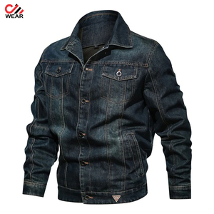 Blouson en Jean pour hommes, vêtement décontracté, avec col en fourrure, - Product Image 3