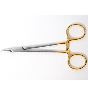 Portaagujas WEBSTER TC 13 CM con insertos de carburo de tungsteno, mango dorado, instrumentos quirúrgicos, certificado CE Clase II - Product Image 6