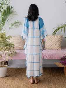 Ladies 100% Cotton Handmade Tie-Dye <b>Kaftan</b> Ankle Length Midi Dresses Woven Summer <b>Beach</b> Wear Eco-Friendly Outfit - Product Image 5