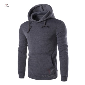 Sudaderas con capucha impresas con logotipo personalizado para hombre, patrón sólido de gran cantidad, talla grande, método de tejido de punto bordado anticontracción - Product Image 4