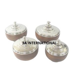 Hotpots Classique Élégant Casserole Servant Réchauffeur De Nourriture Conception Martelée Pot En Bois Fournitures Alimentaires Vente Chaude - Product Image 5