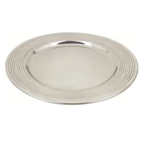 Plateau de service rond en acier inoxydable, style écologique et tendance - Product Image 2