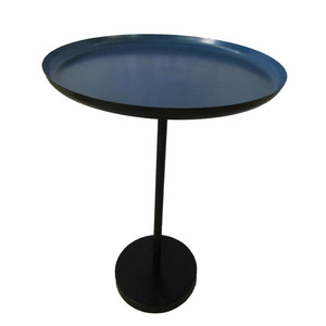 Mesa de centro de acero inoxidable, mesa lateral de lujo moderna con acabado de cobre - Product Image 4