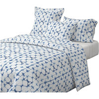 100% coton Queen & King Size blanc literie ensemble de couette drap housse taie d'oreiller et housse de couette