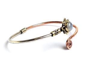 Bracelet manchette réglable en pierre de lune en argent Bracelet de mode prix d'usine - Product Image 4