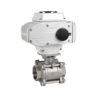 Vanne à boisseau sphérique motorisée électronique 12V 24V CC 4-20mA DN15-DN100, lot de 3