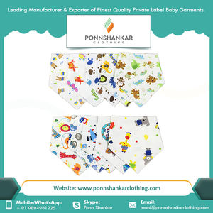 Wholesale 100% Bamboo Rayon <b>Baby</b> Bibs Customized Organic Cotton Bandanna <b>Button</b> GOTS Certified Premium Quality Print for Boys - Product Image 6