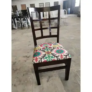 Elegant manufacturers suppliers good price wooden frame colorful cushioned restaurant chair