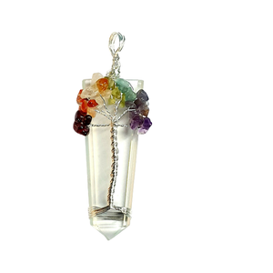 Quartz Crystal Pendant with Flat <b>Pencil</b> Point Design Children's Necklace for Reiki Healing and Spiritual Enhancement - Product Image 3