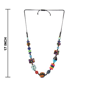 สร้อยคอลูกปัดเปลือกหอยหลากสีทำด้วยมือคุณภาพสูงเครื่องประดับศาสนาเลียนแบบสีสำหรับงานแต่งงานตรงอินเดีย - Product Image 2