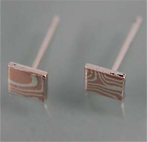 Pendientes hechos a mano de gen Mokume - Product Image 4