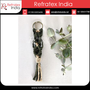 LLavero de macramé hecho a mano, de algodón, indio - Product Image 6