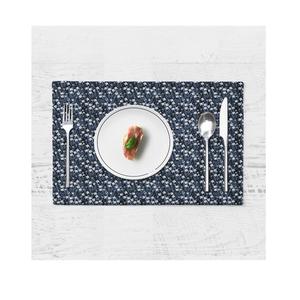 Printed <b>PVC</b> Floral Wedding <b>Table</b> Embroidered Minimalistic 13x19 150 GSM Lightweight 100% Organic Cotton GOTS Certified <b>Table</b> Mat - Product Image 5