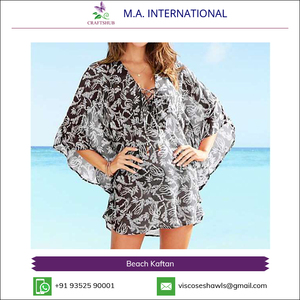 Kaftan de plage imprimé, matériel lumineux, prix connexion garanti - Product Image 2