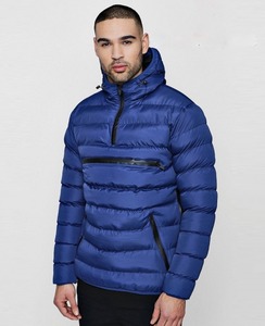 Chaqueta acolchada bordada con logotipo personalizado para hombre, ropa de hombre de alta calidad, chaqueta de calle con estampado de correas, abrigo de burbujas grueso - Product Image 2