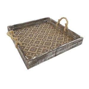 Bandejas de Madera de Diseño Elegante y Moderno con Asas de Cuerda, Ideales para Bodas, Fiestas, Decoración y Catering - Product Image 1