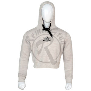 เสื้อฮู้ดตัวสั้นสำหรับผู้หญิงเสื้อครอปสำหรับผู้หญิงแฟชั่นแบบกำหนดโลโก้ได้เอง - Product Image 1