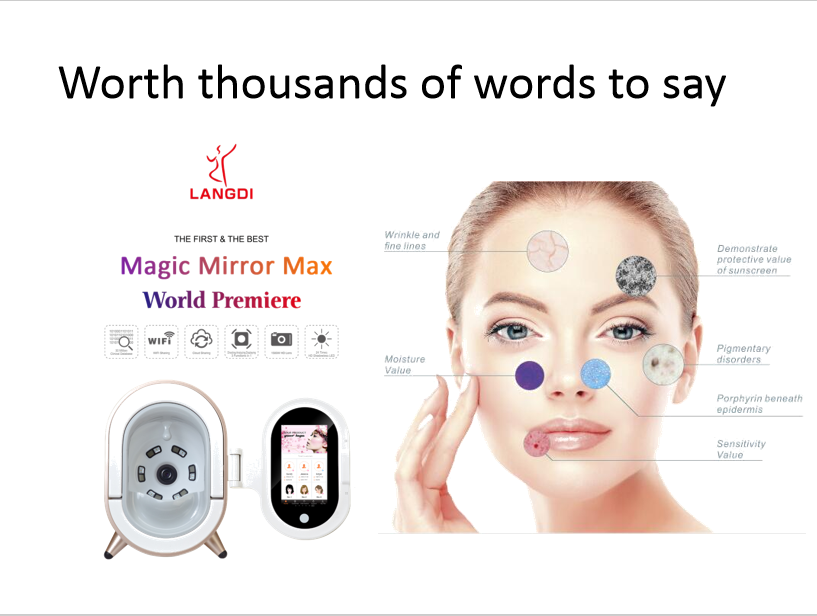 50HZ Facial Scanner Skin Analyzer Diagnostic Facial Dermatology Device